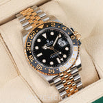 2023 ROLEX GMT-MASTER II TWO TONE YELLOW GOLD AND STEEL BLACK DIAL 40MM 126713GRNR