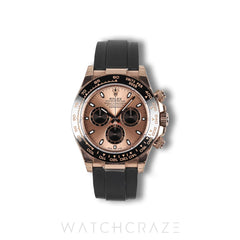 2021 ROLEX COSMOGRAPH DAYTONA ROSE GOLD OYSTERFLEX ROSE GOLD DIAL 40MM 116515LN