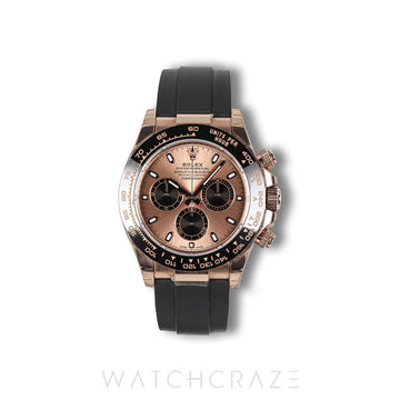 2021 ROLEX COSMOGRAPH DAYTONA ROSE GOLD OYSTERFLEX ROSE GOLD DIAL 40MM 116515LN