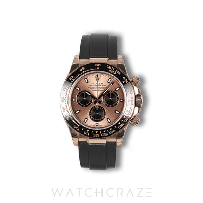 2021 ROLEX COSMOGRAPH DAYTONA ROSE GOLD OYSTERFLEX ROSE GOLD DIAL 40MM 116515LN