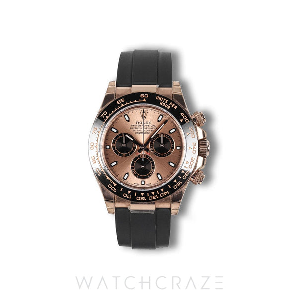 2021 ROLEX COSMOGRAPH DAYTONA ROSE GOLD OYSTERFLEX ROSE GOLD DIAL 40MM 116515LN