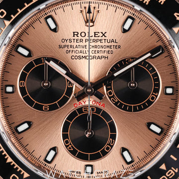 2021 ROLEX COSMOGRAPH DAYTONA ROSE GOLD OYSTERFLEX ROSE GOLD DIAL 40MM 116515LN