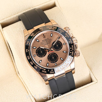 2021 ROLEX COSMOGRAPH DAYTONA ROSE GOLD OYSTERFLEX ROSE GOLD DIAL 40MM 116515LN