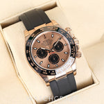 2021 ROLEX COSMOGRAPH DAYTONA ROSE GOLD OYSTERFLEX ROSE GOLD DIAL 40MM 116515LN