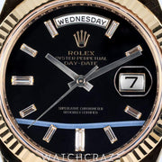 2023 ROLEX DAY-DATE YELLOW GOLD OYNX DIAL DIAMOND MARKERS 40MM 228238 DAY-DATE