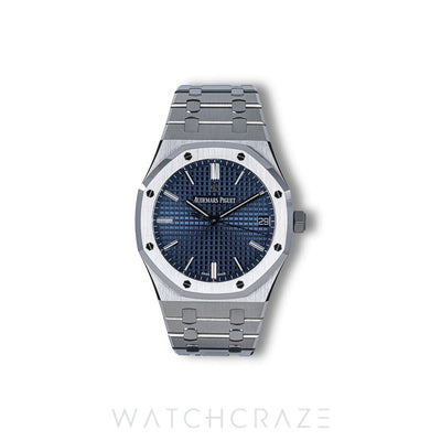 2021 AUDEMARS PIGUET ROYAL OAK SELF-WINDING BLUE DIAL 41MM 15500ST.OO.1220ST.01