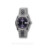 2026 ROLEX DATEJUST PURPLE ROMAN DIAL 36MM 126234