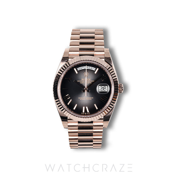 2026 ROLEX DAY-DATE ROSE GOLD OMBRE SLATE DIAL 40MM 228235
