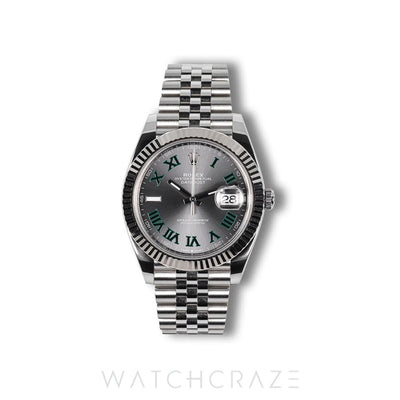 2024 ROLEX DATEJUST FLUTED JUBILEE WIMBLEDON DIAL 41MM 126334