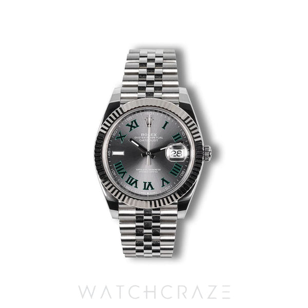 2024 ROLEX DATEJUST FLUTED JUBILEE WIMBLEDON DIAL 41MM 126334
