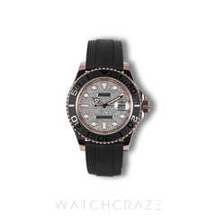 2023 ROLEX YACHTMASTER ROSE GOLD PAVE DIAMOND DIAL 40MM 126655