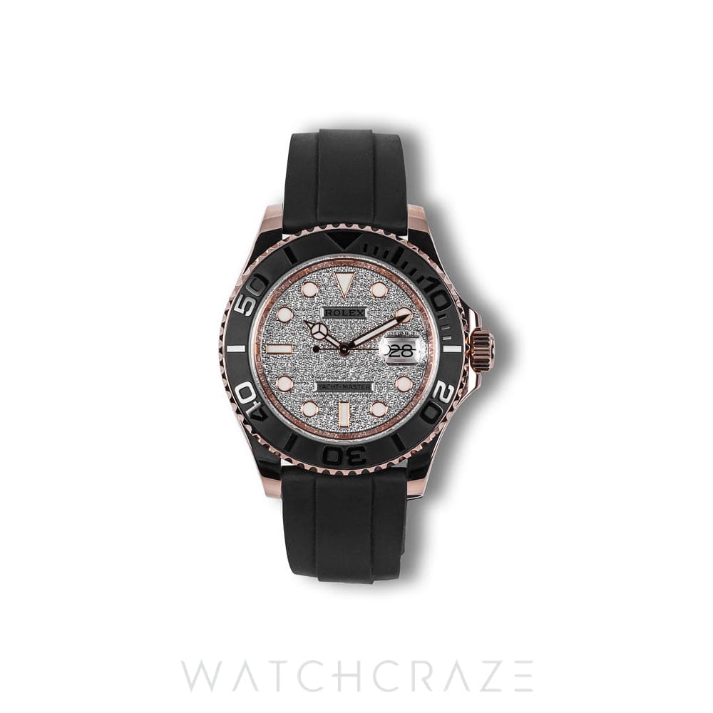 2023 ROLEX YACHTMASTER ROSE GOLD PAVE DIAMOND DIAL 40MM 126655