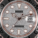 2023 YACHTMASTER ROSE GOLD PAVE DIAMOND DIAL 40MM 126655