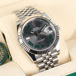 2024 ROLEX DATEJUST FLUTED JUBILEE WIMBLEDON DIAL 41MM 126334