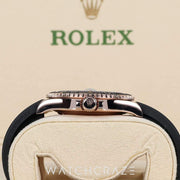 2020 ROLEX YACHTMASTER ROSE GOLD PAVE DIAMOND DIAL OYSTERFLEX 40MM 126655