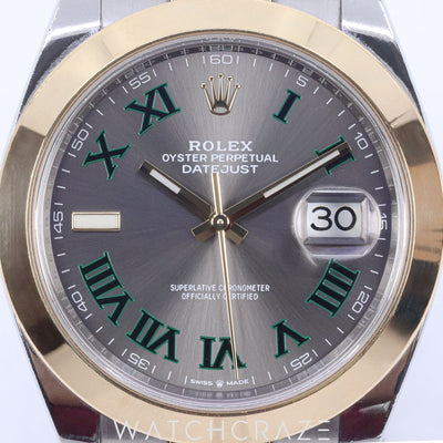 2020 ROLEX DATE-JUST 41 TWO TONE WIMBLEDON 126303