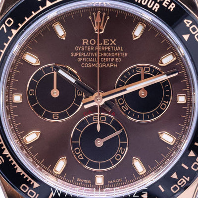 2021 ROLEX DAYTONA OYSTERFLEX ROSE GOLD BROWN DIAL 116515LN