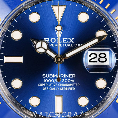 2025 ROLEX SUBMARINER DATE TWO TONE YELLOW GOLD AND STEEL BLUE DIAL BLUSEY 41MM 126613LB