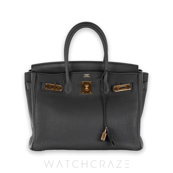 2016 HERMES BIRKIN 30 BLACK GOLD HARDWARE