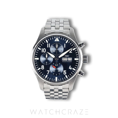 2023 IWC PILOTS CHRONOGRAPH WATCH BLUE DIAL 43MM IW378004