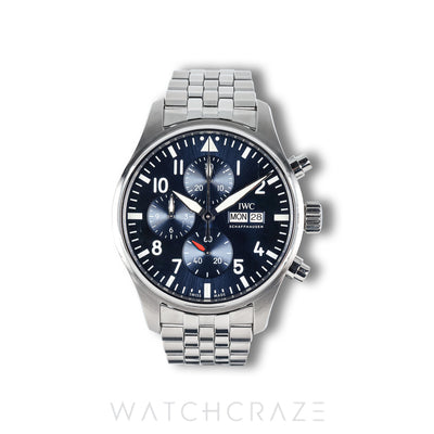 2023 IWC PILOTS CHRONOGRAPH WATCH BLUE DIAL 43MM IW378004