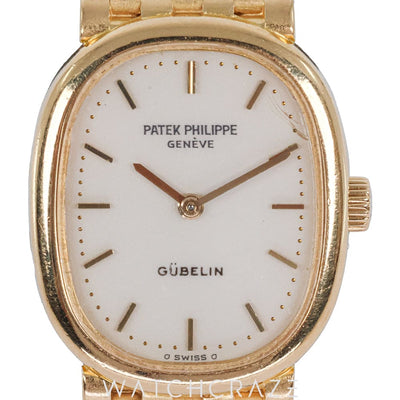 CIRCA 1978 PATEK PHILIPPE GOLDEN ELLIPSE WHITE DIAL COCKTAIL 19MM 4564/5