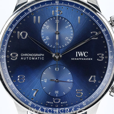 2019 IWC CHRONOGRAPH PORTEGUIESER BLUE DIAL 41MM IW371606