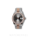 2023 ROLEX DATEJUST TWO TONE ROSE GOLD STEEL DIAMOND BEZEL 31MM 278381RBR