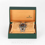 ROLEX GMT MASTER II TWO TONE YELLOW GOLD AND STEE BLACK DIAL 40MM 16713