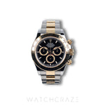 2025 ROLEX DAYTONA COSMOGRAPH TWO TONE YELLOW GOLD AND STEEL BLACK DIAL 40MM 126503