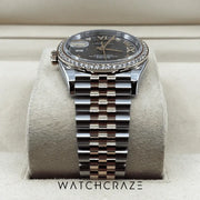 2023 ROLEX DATEJUST 36MM ROSE GOLD JUBILEE BRACELET FACTORY DIAMOND BEZEL 126281RBR
