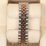 2023 ROLEX DATEJUST TWO TONE ROSE GOLD STEEL DIAMOND BEZEL 31MM 278381RBR