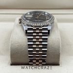 2023 ROLEX DATEJUST 36MM ROSE GOLD JUBILEE BRACELET FACTORY DIAMOND BEZEL 126281RBR