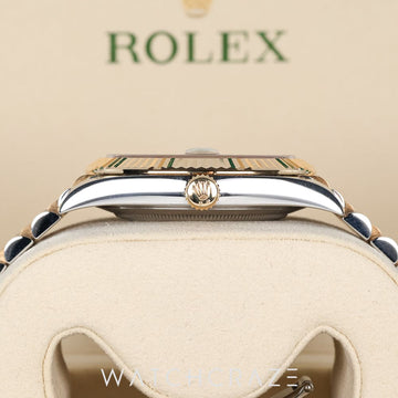 2025 ROLEX DATEJUST TWO TONE YELLOW GOLD AND STEEL WITH BLACK DIAL 41MM 126333