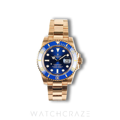 2020 ROLEX SUBMARINER YELLOW GOLD BLUE DIAL 'BLUESY ' 40MM 116618LB