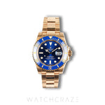 2020 ROLEX SUBMARINER YELLOW GOLD BLUE DIAL 'BLUESY ' 40MM 116618LB