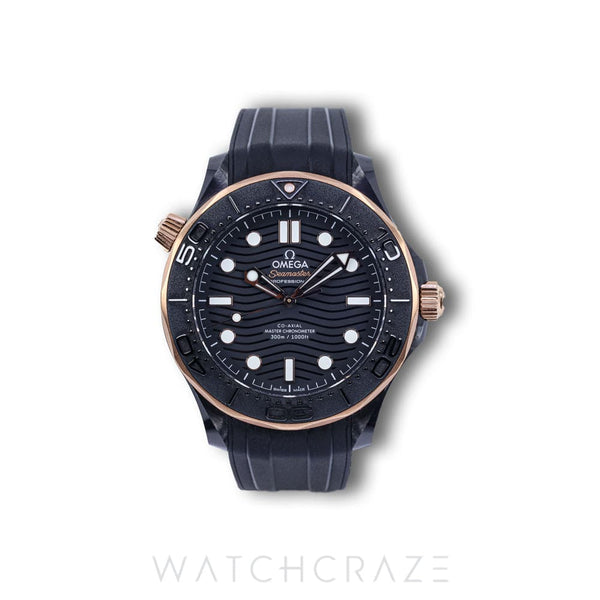 2022 OMEGA SEAMASTER DIVER 300M MASTER CHRONOMETER CERAMIC GOLD BLACK DIAL 43MM 210.62.44.20.01.001