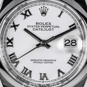 2025 ROLEX DATEJUST WHITE ROMAN DIAL 36MM 126200