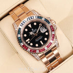 2023 ROLEX GMT MASTER 2 ROSE GOLD SARU 126755SARU