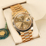 2023 ROLEX DAY-DATE YELLOW GOLD CHAMPAGNE DIAL 40MM 228238