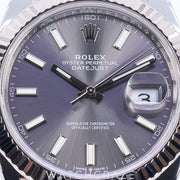 2021 ROLEX DATEJUST RHODIUM DIAL 41MM 126334