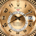 2018 ROLEX SKY-DWELLER YELLOW GOLD CHAMPAGNE DIAL 42MM 326938