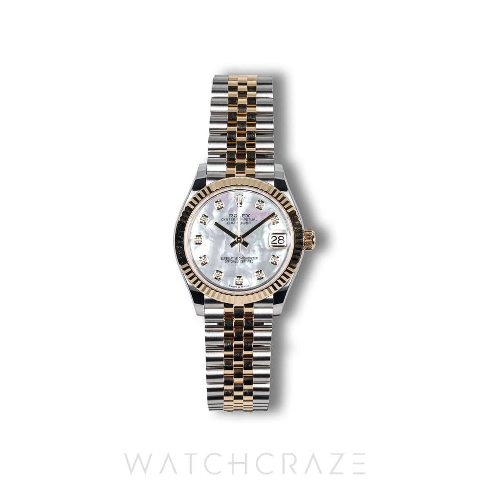 2026 ROLEX DATEJUST TWO TONE YELLOW GOLD AND STEEL MOTHER OF PEARL DIAL 31MM 278273