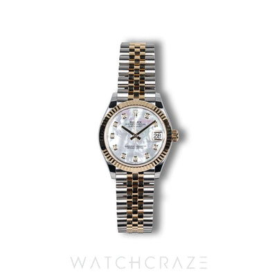 2026 ROLEX DATEJUST TWO TONE YELLOW GOLD AND STEEL MOTHER OF PEARL DIAL 31MM 278273
