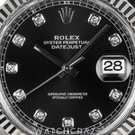 2023 ROLEX DATEJUST DIAMOND MARKER BLACK DIAL JUBILEE 41MM 126334