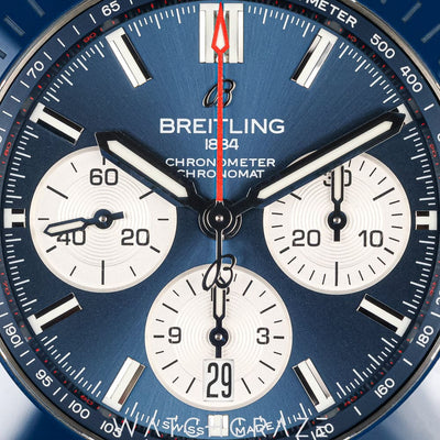 2021 BREITLING CHRONOMAT B01 BLUE DIAL 44MM AB0136