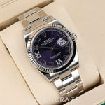 2025 ROLEX DATEJUST PURPLE ROMAN DIAL 36MM 126234