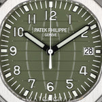 2025 PATEK PHILIPPE AQUANAUT WHITE GOLD GREEN DIAL 42MM 5168G-010