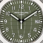 2025 PATEK PHILIPPE AQUANAUT WHITE GOLD GREEN DIAL 42MM 5168G-010