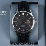 TAG HEUER CARRERA BLACK DIAL ROSE INDECIES 41MM WAR201C-1
